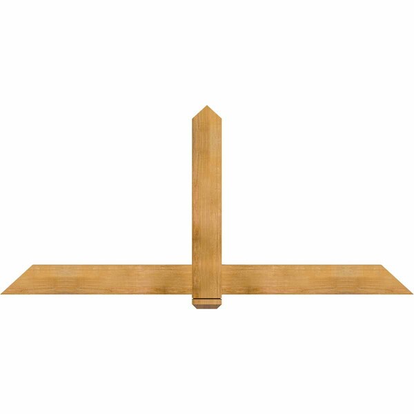 Ekena Millwork Eugene Rough Sawn Timber Gable Bracket, Western Red Cedar, 84"W x 38"H x 2"D x 6"F, 11/12 Pitch GBW084X38X0206EUG00RWR - main